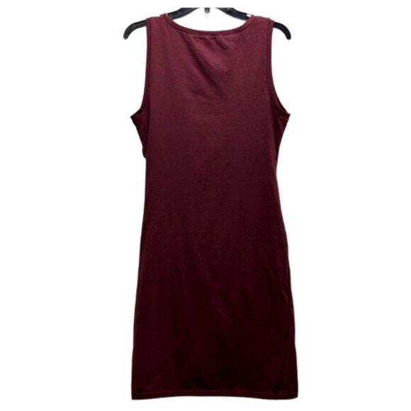 Women Burgundy Sleeveless Dress Size L - Picture 2 of 4